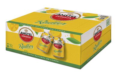 Cerveza con lim&oacute;n Amstel Radler pack 12 latas