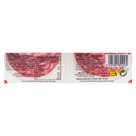 Salchichón en lonchas Alipende pack 4 de 50g