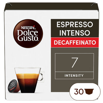 C&aacute;psulas de caf&eacute; descafeinado espresso intenso intensidad 7 Dolce Gusto 30 c&aacute;psulas