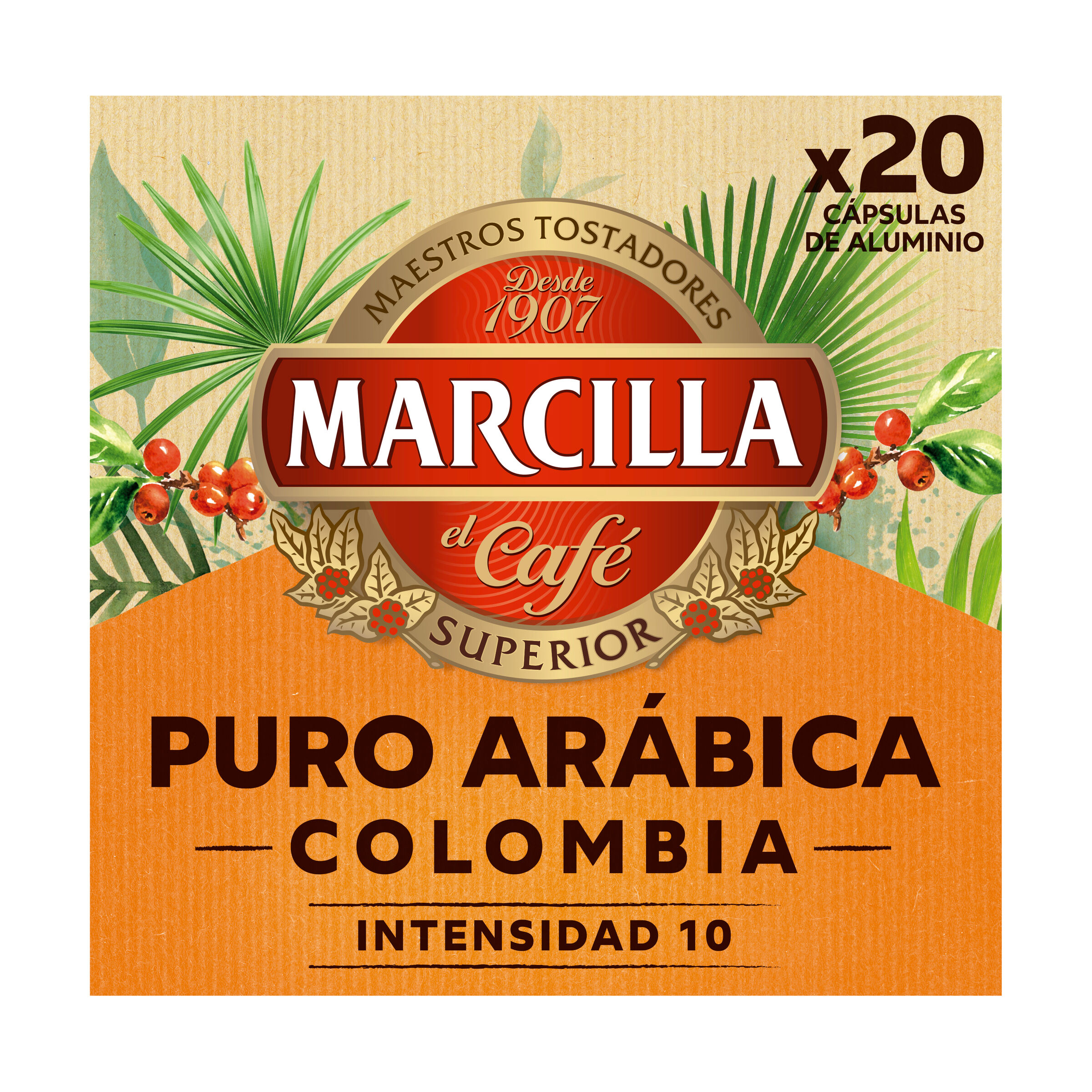 Café Colombia intensidad 10 Marcilla 20 Cápsulas