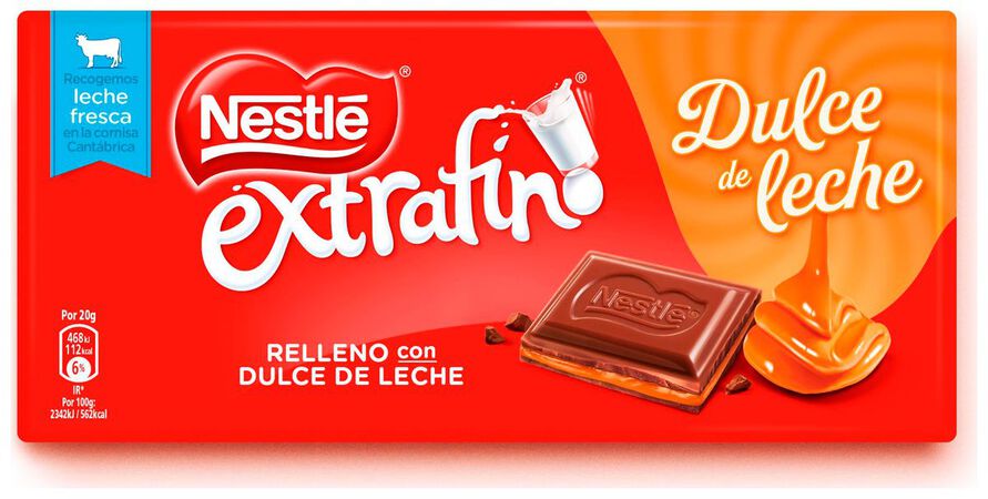 Chocolate con leche, dulce de leche Nestlé 120g
