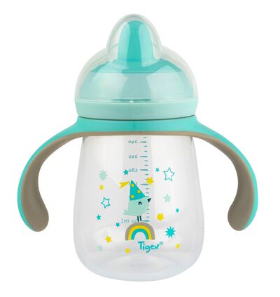 Taza para bebé Tigex 260ml antifugas de punta blanda