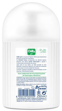 Jabon íntimo Chilly 250ml gel fórmula fresca
