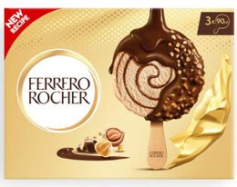 Helado con tres unidades clásico Ferrero Rocher 270 ml