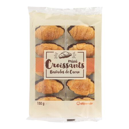 Mini croissants Alipende 150g con medio baño chocolate