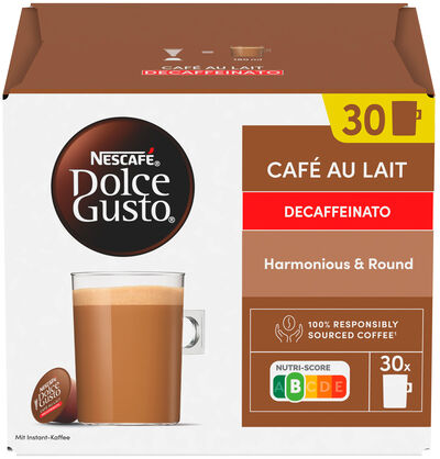 Cápsulas de café con leche descafeinado Nescafé Dolce Gusto 30 cápsulas