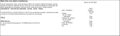 Ma&iacute;z frito Mister Corn Grefusa 160g