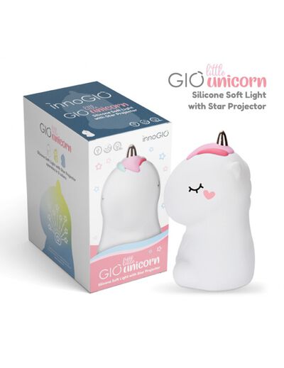 Muñeco silicona con luz Gio unicorn