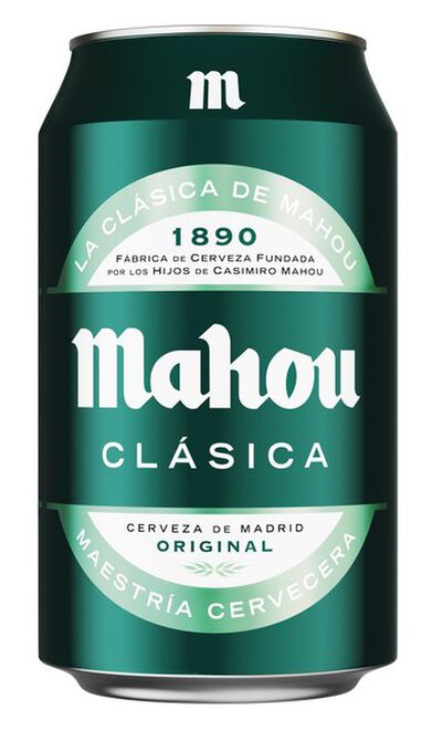 Cerveza rubia Mahou Cl&aacute;sica lata 33cl