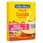 Sopa Gallina Blanca pack 3 unidades cocido