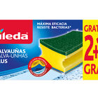 Estropajo con esponja Vileda salva&uacute;&ntilde;as plus 2+1 unidades
