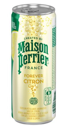 Agua con gas sin azúcar sabor limón Maison Perrier 33 cl