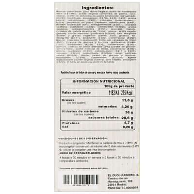 Tarta Lim&oacute;n 600g