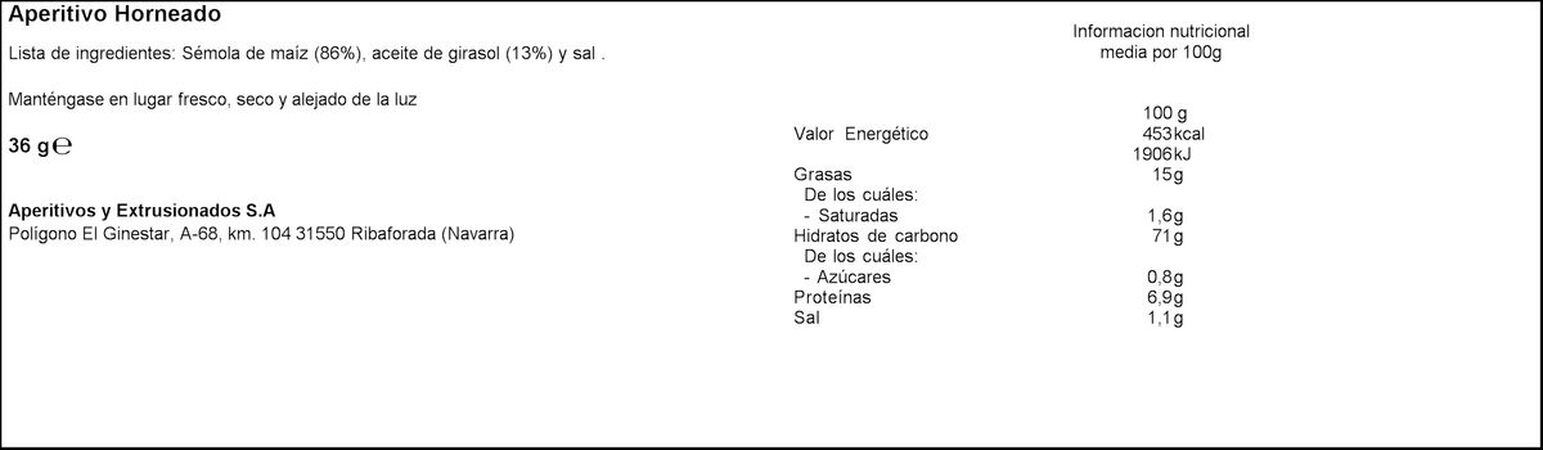 Snack de maíz sin gluten super aspitos Aspil p6