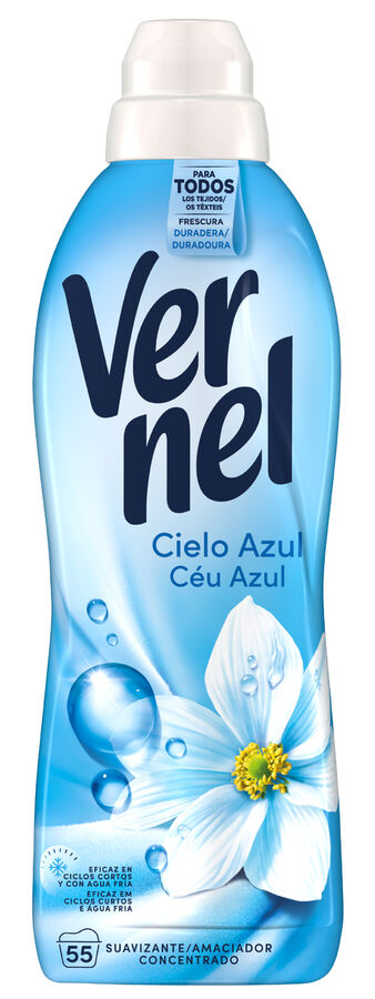 Suavizante con 55 lavados Vernel cielo azul