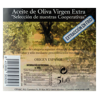 Aceite de oliva virgen extra Hacienda Inmaculada 5l