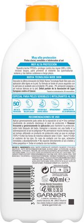 Crema solar Delial 400ml FPS 50 sensitive advanced formato familiar