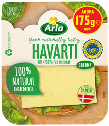 Queso havarti lonchas Arla 175 gr