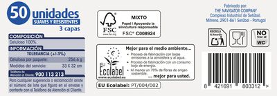 Servilletas Lanta 50 uds triple capa color blanco