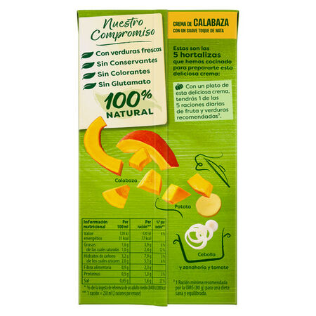 Crema calabaza con un suave toque de nata Knorr 500ml