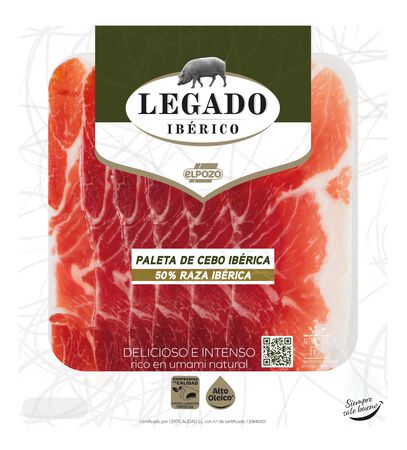 Paleta de cebo ibérica sin lactosa lonchas 70g Legado ibérico
