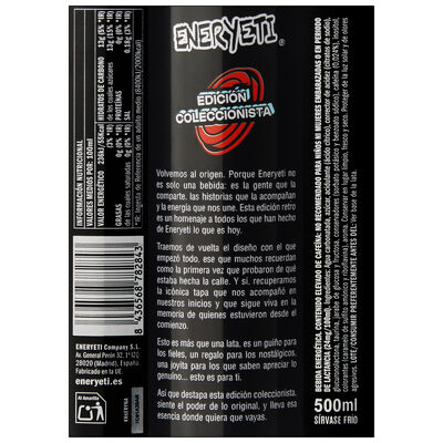 Bebida energ&eacute;tica sabor original edici&oacute;n coleccionista Eneryeti 500ml