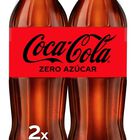 Refresco cola Coca-Cola botella 2l pack 2 zero azúcar