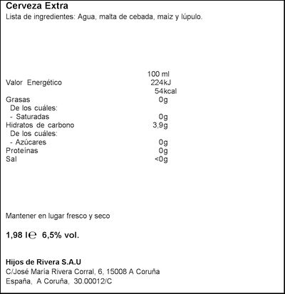 Cerveza dorada 1906 pack 6 botellas 33cl