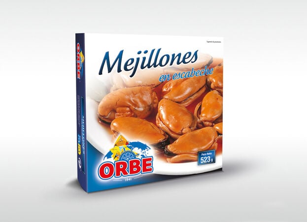 Mejillones en escabeche Orbe 523g