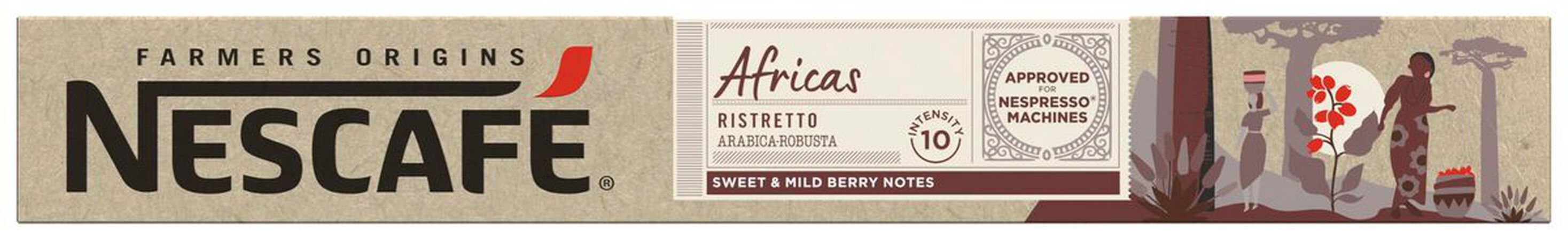 Café origen áfrica ristretto Nescafé 10 cápsulas