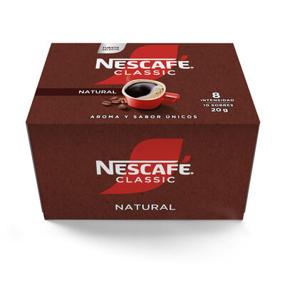 Café soluble natural Nescafé 10 sobres