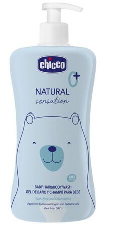 Gel y Champu de baño Bebe Chicco 500ml natural Sensation