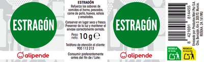 Estrag&oacute;n Alipende 10g