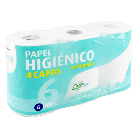 Papel higiénico Lanta 6 rollos 4 capas perfumado