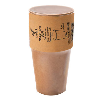 Vaso de papel 120 ml kraft Betik 12 uds 12 x 120 ml