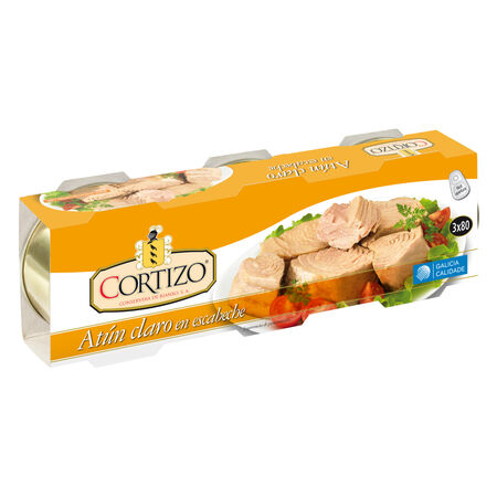 Atún claro en escabeche Cortizo pack 3 x 52g