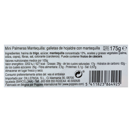 Mini palmerita mantequilla 175g