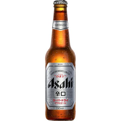 Cerveza rubia artesana de Jap&oacute;n super dry Asahi 33cl