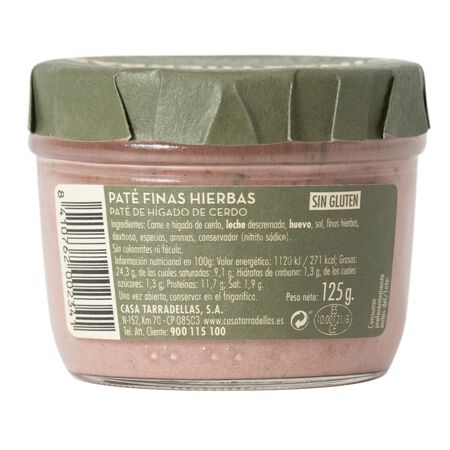 Paté finas hierbas Casa Tarradellas 125g