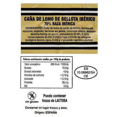 Lomo bellota 50% ib&ntilde;erico medina al corte