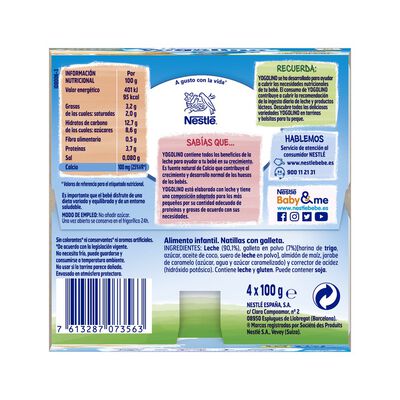 Postre Nestl&eacute; Yogolino galleta pack 4