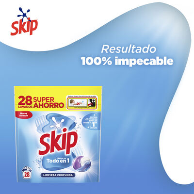 Detergente en capsulas skip limpieza profunda 28 lavados