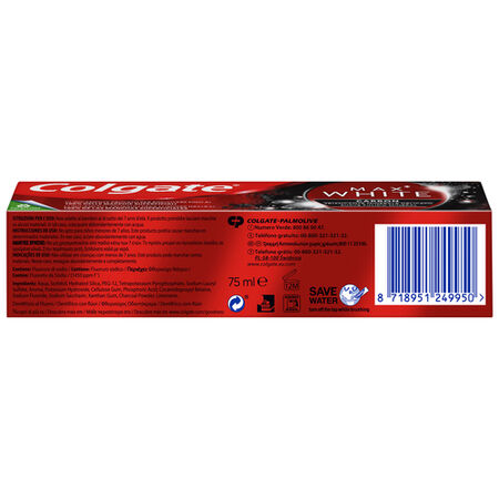Pasta de dientes blanqueadora Colgate Max White Carbón Activado 75ml