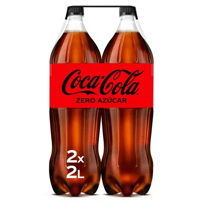 Refresco cola Coca-Cola botella 2l pack 2 zero az&uacute;car