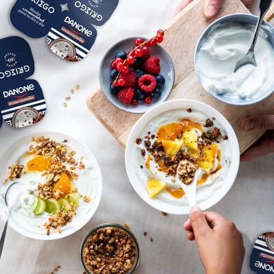 Yogur estilo griego Danone pack 4 stracciatella