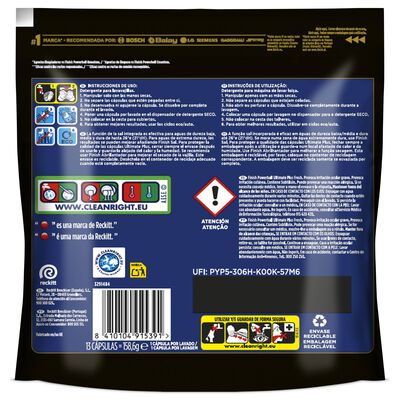 Pastillas lavavajillas Finish Powerball Quantum All in 1 Essential 58 unidades