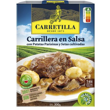 Carrilleras salsa con patatas y setas Carretilla 300g