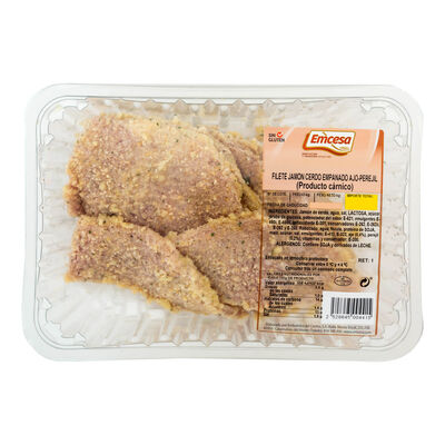 Filete de jam&oacute;n empanado con ajo y perejil Emcesa 800g aproximadamente