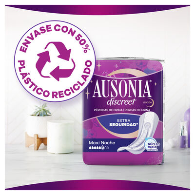 Compresa Discreet Ausonia 12 unidades Max Noche