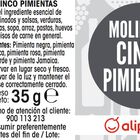 Molinillo Alipende 35g 5 pimientas